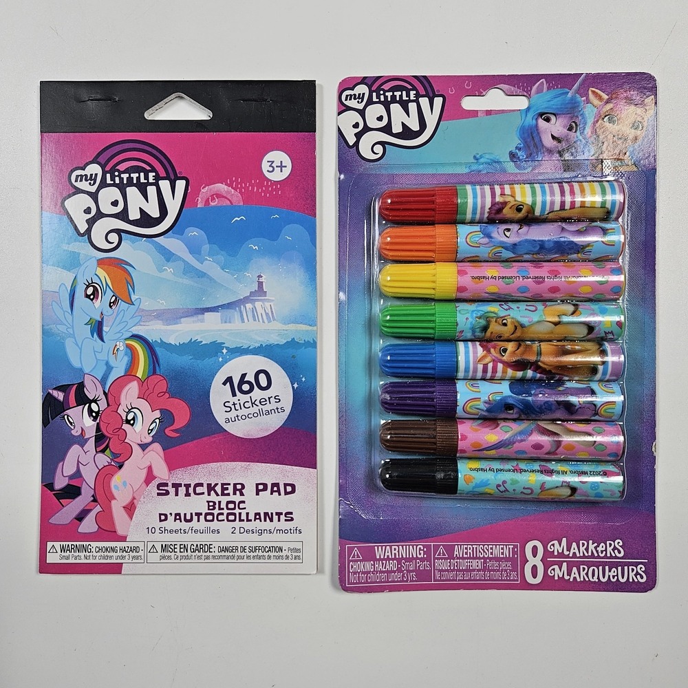 HASBRO My little Pony 8 Makers Sticker Set Bundle Toy Crafts Play Coloring Lot